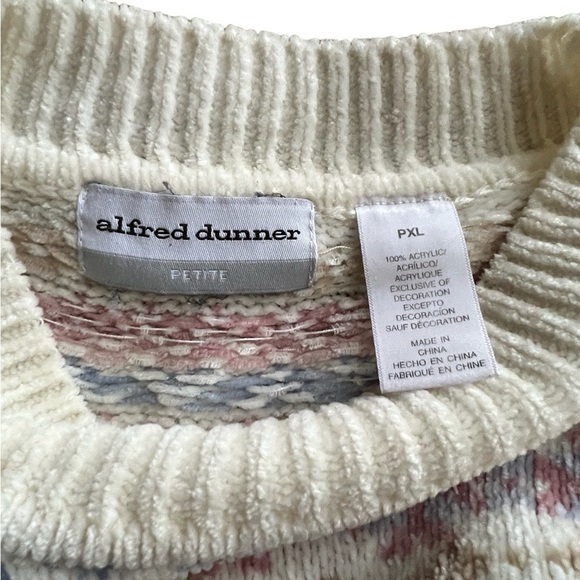 Alfred Dunner Off white Mock Neck so soft Spring Sweater. Size PXL - Picture 5 of 5